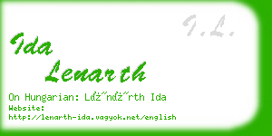 ida lenarth business card